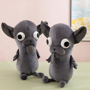 Peluche <span class=keywords><strong>Chihuahua</strong></span> Boutique Wise, oreiller en forme de <span class=keywords><strong>petit</strong></span> chien noir moche et mignon, poupée pour anniversaire, couverture réconfortante, rembourrage en coton PP, vente en gros - Product Image 2