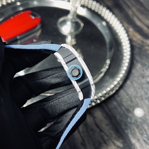 A trendy new high-end luxury men's mechanical <b>watch</b> with power reserve, waterproof <b>rubber</b> strap and skeletonized dial - Product Image 3