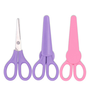 Ciseaux pour étudiants avec poignée en plastique, lame en acier inoxydable de petite taille pour couper le papier, utilisation sûre et portable - Product Image 5