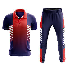 Футбольная форма на заказ с именем и логотипом, новый дизайн, дышащий сетчатый материал, цифровая печать, воротник поло, унисекс, для взрослых, комплекты для крикета - Product Image 4