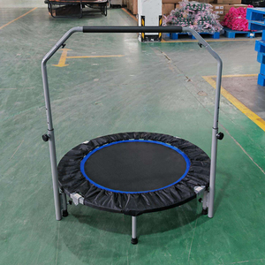 Mini <span class=keywords><strong>Trampolín</strong></span> <span class=keywords><strong>de</strong></span> Fitness con Barandilla Ajustable, Plegable, para Interiores, Gimnasio en Casa, <span class=keywords><strong>Trampolín</strong></span> Rebounder para Niños y Adultos, Ejercicio <span class=keywords><strong>de</strong></span> Salto - Product Image 4