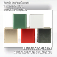 Boîtes en fer blanc personnalisées OEM pour noix et aliments, forme carrée, hermétiques, vides, 85*85*H90, référence SD204, origine Jiangxi, sérigraphie
