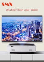 Vidéoprojecteur Laser TV 5000 Lumens, Projecteur 4K Laser TV Smart pour Home Cinéma avec Écran de Projection ALR