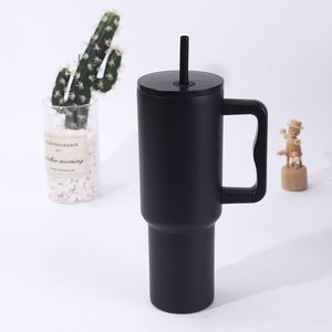 Car H4.0 <b>Handle</b> Travel <b>Tumbler</b> <b>40oz</b> Double Wall Vacuum Mug Lid Straw Anti-Slip OEM Custom Logo - Product Image 3
