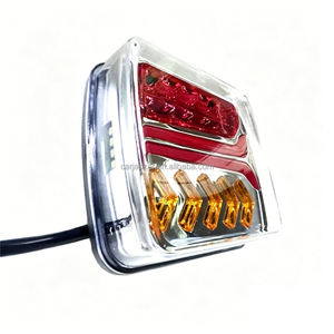 Kit d'éclairage magnétique 12V pour <span class=keywords><strong>remorque</strong></span> avec câble <span class=keywords><strong>de</strong></span> <span class=keywords><strong>7</strong></span>,5 m, prise <span class=keywords><strong>7</strong></span> <span class=keywords><strong>broches</strong></span>, feux arrière LED, feux stop, clignotants, éclairage <span class=keywords><strong>de</strong></span> plaque d'immatriculation, feux <span class=keywords><strong>de</strong></span> <span class=keywords><strong>recul</strong></span>, étanche - Product Image 4