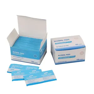 Private Label Medical Cleaning Wipes 5x5cm Package 70% Isopropyl Alcohol Prep Pads