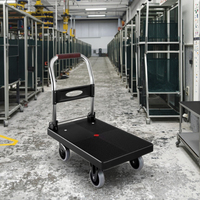 Chariot à plateforme léger et pliable 70*42 200kg, à traction manuelle, pour livraison et ramassage à domicile