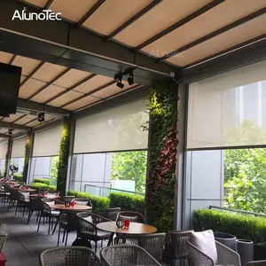 Restaurant Sun Shading Waterproof Exterior Outdoor Motorized Roller Curtain
