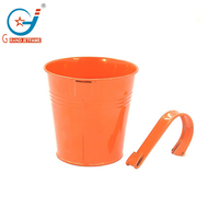 Ensemble de 10 pots de fleurs suspendus en métal colorés avec crochet pour la maison et le jardin