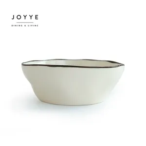 Joyye bol de riz en céramique blanche 5/7/12 pouces bols de popcorn en céramique de couleur blanche