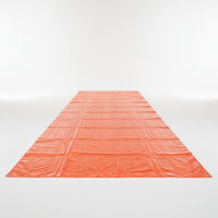 Bâche imperméable en PE double face, poids moyen, anti-UV, couleur orange vif, pour barrages d'irrigation – Offre Spéciale