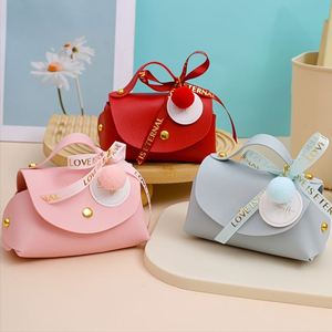 Bolso de Mano Mini Hecho a Mano de Cuero PU, Bolsa Linda para Dulces, Reutilizable, para Regalos de Boda y Fiestas, con Logotipo Personalizado para Dulces y Pequeños Regalos - Product Image 5