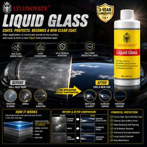 LTLUNOVATE น้ำยาเคลือบแก้ว 240 มล. สำหรับซ่อมสีรถยนต์ เคลือบเงาสูง แก้ไขรอยขีดข่วนและรอยหมุนของสีที่ซีดจาง - Product Image 4