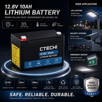 Batteries LiFePO4 à semi-conducteurs personnalisées haute capacité et haute puissance 12V 12.8V 6Ah 8Ah 10Ah 12Ah 15Ah 18Ah pour systèmes de sécurité