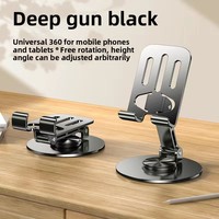 Support de téléphone pliant rotatif à 360 degrés en alliage d'aluminium étanche Support de téléphone universel en métal pour lit de tablette de bureau