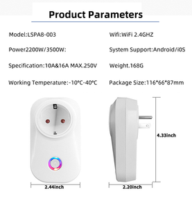 Enchufe Inteligente WiFi ZIGBEE LangYeao Tuya, Enchufe EU BR UK US IT AU FR, Temporizador, Monitor de Energía, Compatible con <span class=keywords><strong>Google</strong></span> Home, Alexa, Smartlife, 16A - Product Image 6