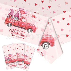 Service de vaisselle jetable pour fête de la Saint-Valentin avec motif camion de gnomes, pour célébrations - Product Image 4