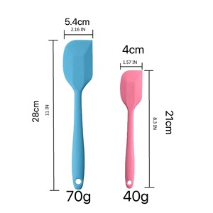 Cấp thực phẩm <span class=keywords><strong>Silicone</strong></span> thìa Bếp Nấu Ăn công cụ không dính chịu nhiệt một mảnh trộn thìa nướng đồ dùng - Product Image 2