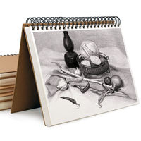 Carnet de croquis A4 écologique à couverture kraft, reliure spirale, papier épais, pour peinture, gribouillage et fournitures artistiques