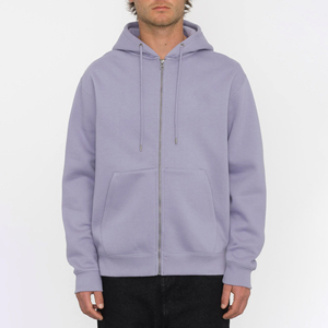 Sweat à capuche zippé pour homme – Veste décontractée unie avec intérieur en polaire douce et fermeture éclair résistante - Product Image 1