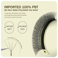 Extensions de cils individuels Medylashes populaires 0,07 mm courbure D, faites à la main, effet 4D Clover, extensions de cils en éventail YY/V W