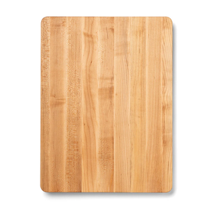 Planche à découper rectangulaire en bois d'érable durable, réversible, avec des coins arrondis et des bords en grain de bois, ustensiles de cuisine - Product Image 1