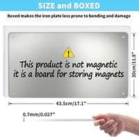Tableau magnétique d'usine 17.1 "X 11.8" affichage magnétique pour aimants et tableau d'affichage adapté au compartiment de réfrigérateur mural