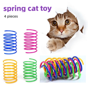 Juguetes para Gatos en Espiral de Colores, Estilo Simple de Plástico para Pasar el Tiempo, Interactivos, Duraderos, Resistentes, de Alta Calidad - Product Image 2