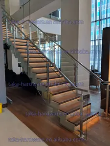 Glass TAKA Laminate Glass With Stainless Steel Inox Balustrade For Balcony And Fence Railing System