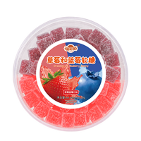 Bonbons gélifiés carrés en forme de tranches 368g, boîte personnalisable OEM, distributeur en gros, directement de l'usine, saveur fruitée multicolore, tranches d'orange