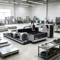 DF4015GL 6000W Machine de découpe laser fibre CNC 4 axes pour tôles et tubes, système de contrôle Cypcut, tête de découpe Yaskawa, nouvelle génération AI/LAS
