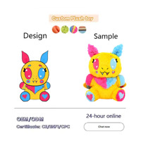 Peluche personnalisée Gaopeng, design de personnage, kawaii, douce, rouge, mascotte, animaux en peluche colorés, poupée d'anime