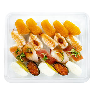 Contenedor de rollo de Sushi de dos piezas desechable resistente de alta calidad Base apilable reciclado RPET plástico 26 Oz/769cc cajas para llevar - Product Image 4