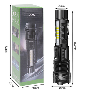 A76 2000 Lumen Haute Puissance Lampe de Poche LED Latérale Lumière <span class=keywords><strong>Rouge</strong></span> Lampes de Travail Zoom Focus <span class=keywords><strong>Torche</strong></span> à <span class=keywords><strong>Main</strong></span> Rechargeable avec Affichage de Puissance - Product Image 6