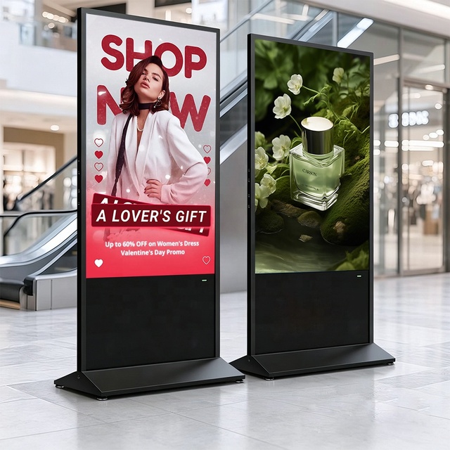 Commercial LCD Digital Poster Display with Cloud CMS Animated Advertising Screen for Retail Store Shopping Mall & Exhibition