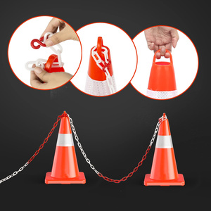 Cônes de signalisation CITICITY de 18 pouces avec poignée intégrée, cônes haute visibilité avec col réfléchissant, idéaux pour l'entraînement à la conduite - Product Image 2