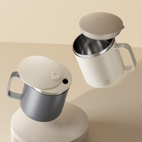 Tasse de voyage moderne en acier inoxydable de 400 ml (14 oz) avec deux modes de consommation, isolation thermique, cadeau d'affaires