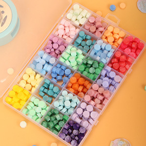 Colored Wax Granules Macaron Style Sealing Wax Sets For Stamp Crafting Eco Friendly <b>Gift</b> Boxed HQLL 002 - Product Image 4