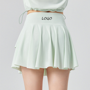 تنورة تنس نسائية بطيات مخصصة مع 3 جيوب للجولف مطاطية عالية الخصر تنورات تنورة للنساء تمارين رياضية كاجوال - Product Image 1