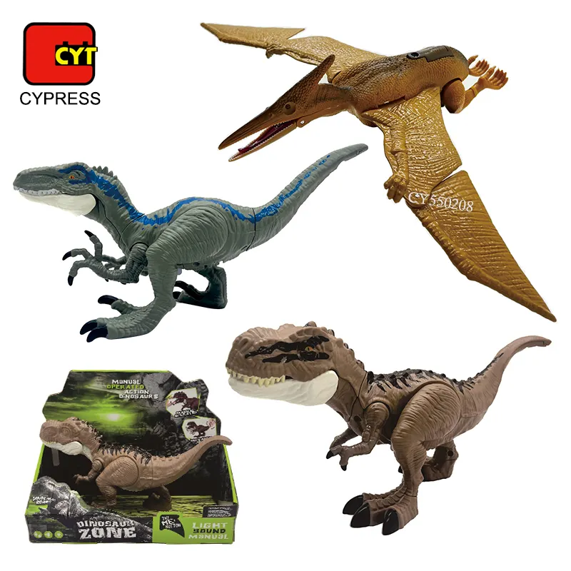 Nuovo arrivo Dinosaur Toys giunti mobili Dinosaur Action Figure con suoni realistici per bambini