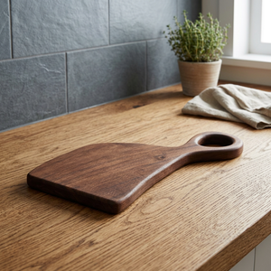 Acacia Wood Rectangle Chopping Board Handle 1.5cm Thick Dishwasher Safe Eco-Friendly Sustainable Durable Reusable Made India - Product Image 1