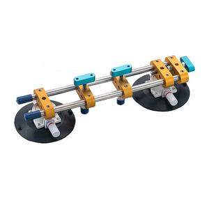 Ventouse industrielle manuelle pour <span class=keywords><strong>carreaux</strong></span> de verre et marbre, ventouse à double coussinet plat pour couture en alliage d'aluminium et caoutchouc pour outil OEM - Product Image 1