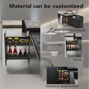 Organisateur de <span class=keywords><strong>tiroir</strong></span> <span class=keywords><strong>coulissant</strong></span> en aluminium Vbosr, <span class=keywords><strong>tiroir</strong></span> <span class=keywords><strong>coulissant</strong></span> hydraulique pour armoire, paniers de cuisine modulaires - Product Image 6