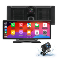 Enregistreur carplay 10.26 pouces et double enregistrement arrière 4K inversant l'écran de projection miroir AHD écran 2.5D portable PND