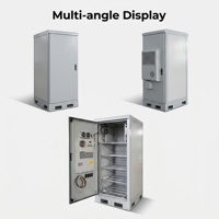 Armoire de station de base micro-cellulaire 5G en aluminium W-TEL IP54 avec télécommande |   Boîtier de télécommunications extérieur compact de 19 pouces pour les nœuds de réseau ruraux
