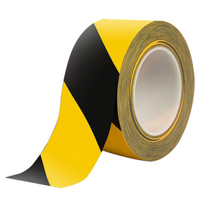 Cinta de Advertencia de PVC Negra y Amarilla, Líneas de Señalización en el Suelo, Grosor de 140u, OSHA 1910.144a, Advertencia para Áreas Públicas - Product Image 4