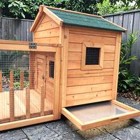 Cage de luxe écologique SDR025 pour lapins, cailles et canards avec nichoir, cage en bois résistante aux intempéries pour usage extérieur