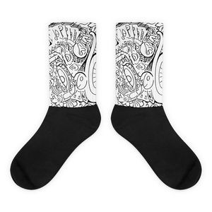 Impossibile # 26 Calzini Sportivi/Daily/Business con Funzione Antiscivolo, Bianchi/Marroni/Rossi, Jacquard in Spandex, con Fondo/Puntale Monouso - Product Image 1