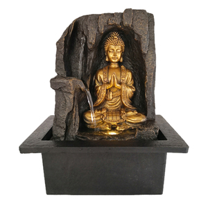 Statua di Buddha Seduto in Resina Intagliata a Mano - Spedizione Rapida, Scultura <span class=keywords><strong>della</strong></span> Serenità per Altare Domestico, Ornamento da Giardino e Decorazione Artistica Religiosa - Product Image 6