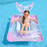 Matelas flottant gonflable PVC style Instagram sirène pour adultes et enfants, transfrontalier, pour piscine extérieure, modèle de transat de piscine